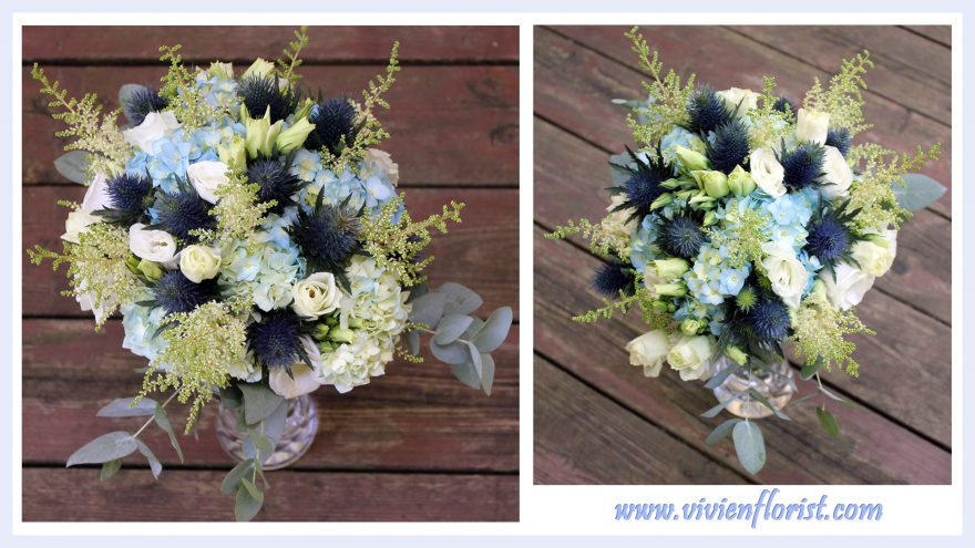 Blue Garden Bridal Bouquet