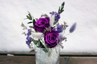 Purple Eternal Roses with Preserved Flowers